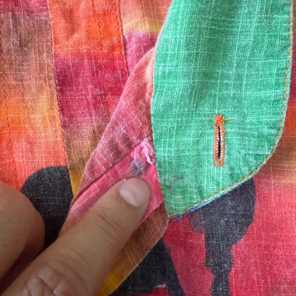 DILEMMA HAND PAINTED ARTIST MIRO INSPIRED BUTTON FRONT ART TO WEAR SHIRT - Picture 5 of 8